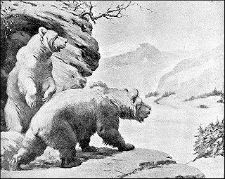 Bears at Cave tattoo idea