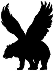 Bear tattoo idea with wings